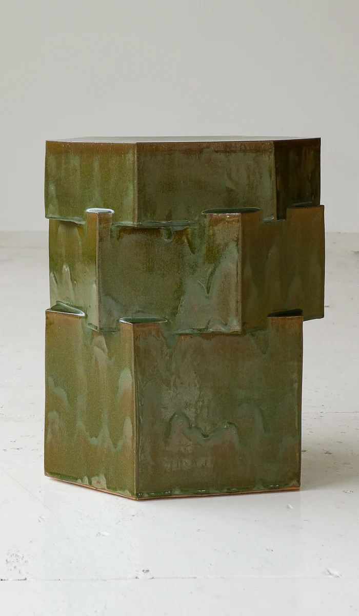 B Zippy XL Tall Triple Tier Hex Side Table - Image 6