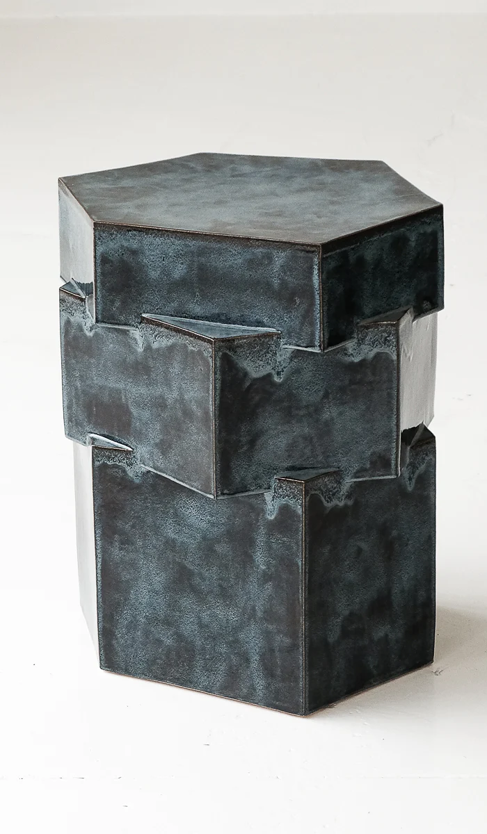 B Zippy XL Tall Triple Tier Hex Side Table - Image 10