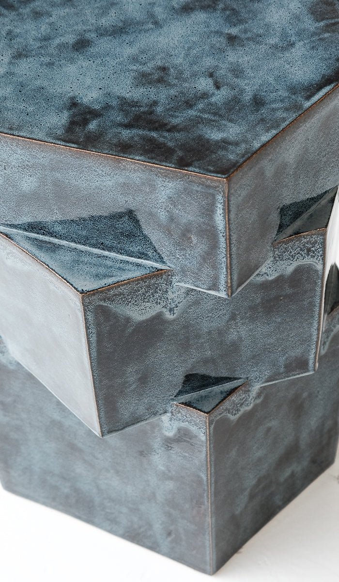 B Zippy XL Tall Triple Tier Hex Side Table - Image 11