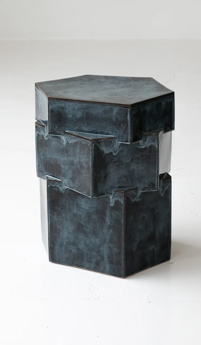B Zippy XL Tall Triple Tier Hex Side Table - Image 12