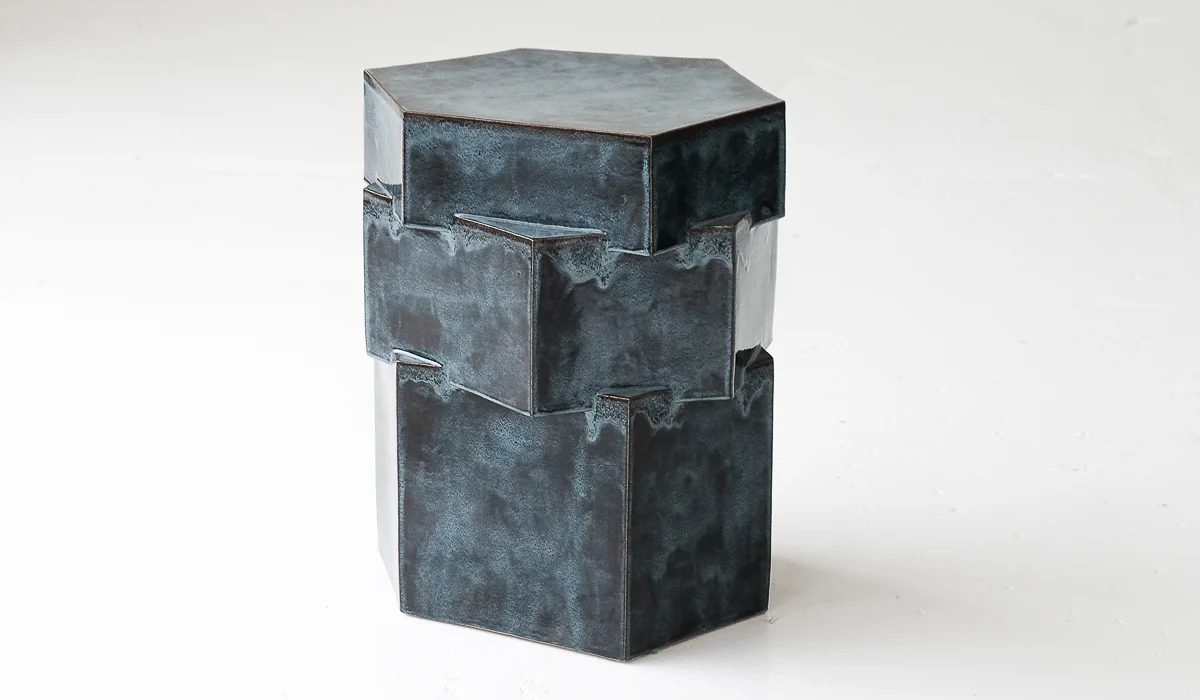 B Zippy XL Tall Triple Tier Hex Side Table - Image 13