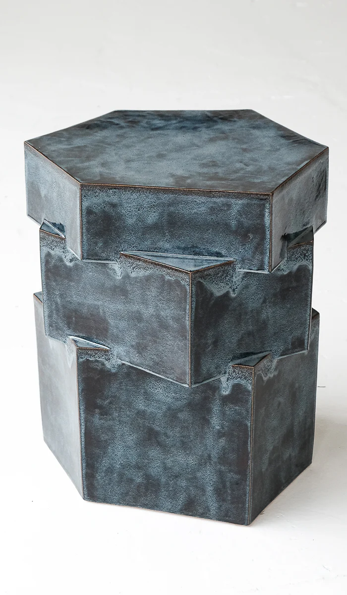 B Zippy XL Tall Triple Tier Hex Side Table - Image 14