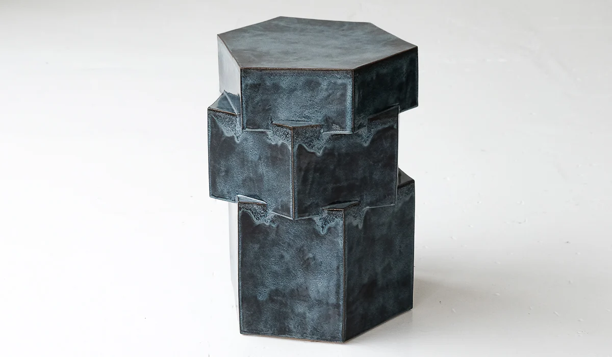 B Zippy XL Tall Triple Tier Hex Side Table - Image 16