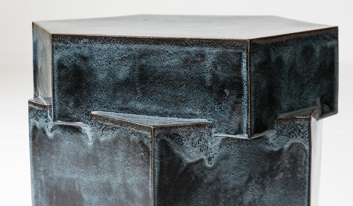 B Zippy XL Tall Triple Tier Hex Side Table - Image 4