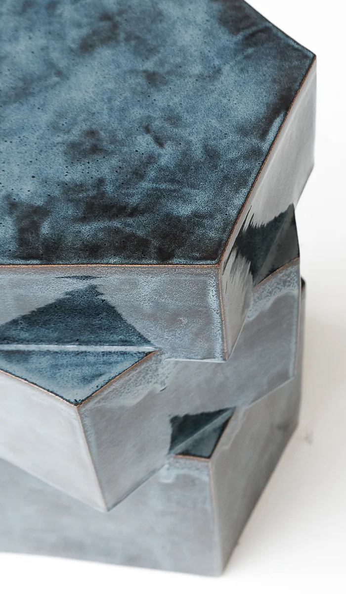 B Zippy XL Tall Triple Tier Hex Side Table - Image 8