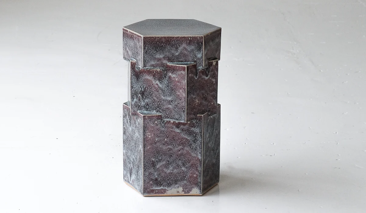 B Zippy Tall Triple Tier Hex Side Table - Image 4