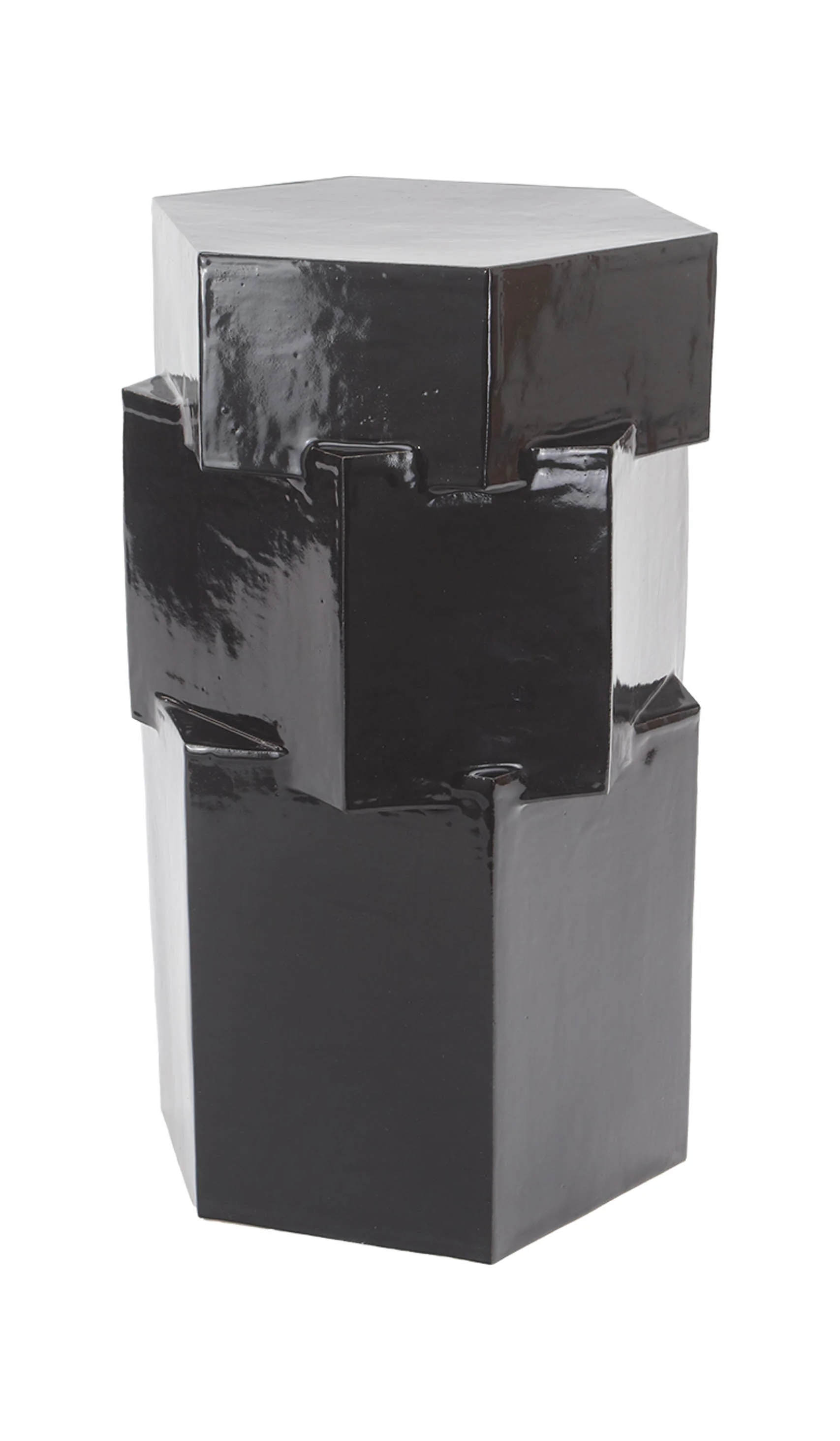 B Zippy Tall Triple Tier Hex Side Table - Image 19