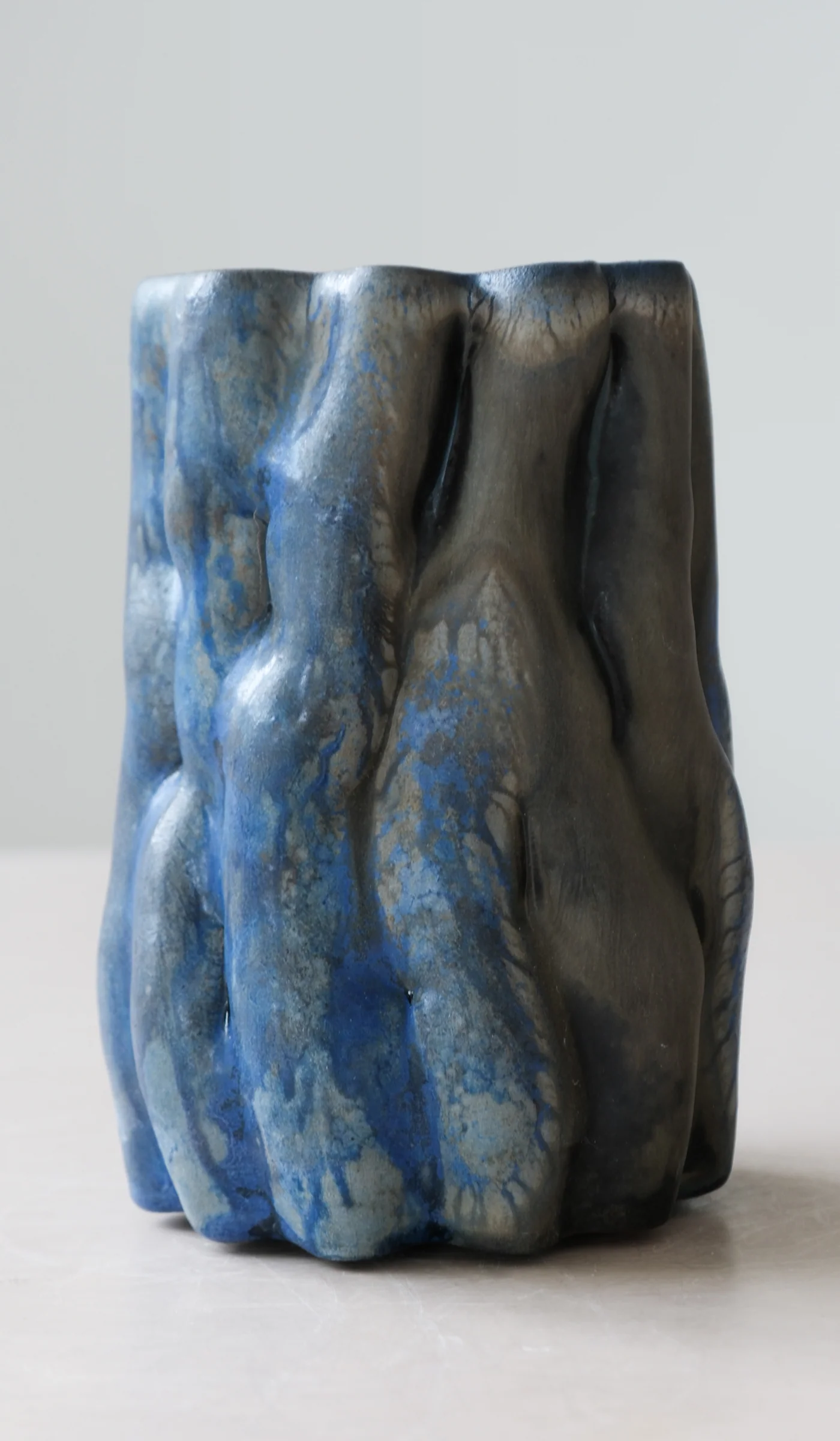 Clair Catillaz Bright Blue Ash Pinch Vessel - Image 10