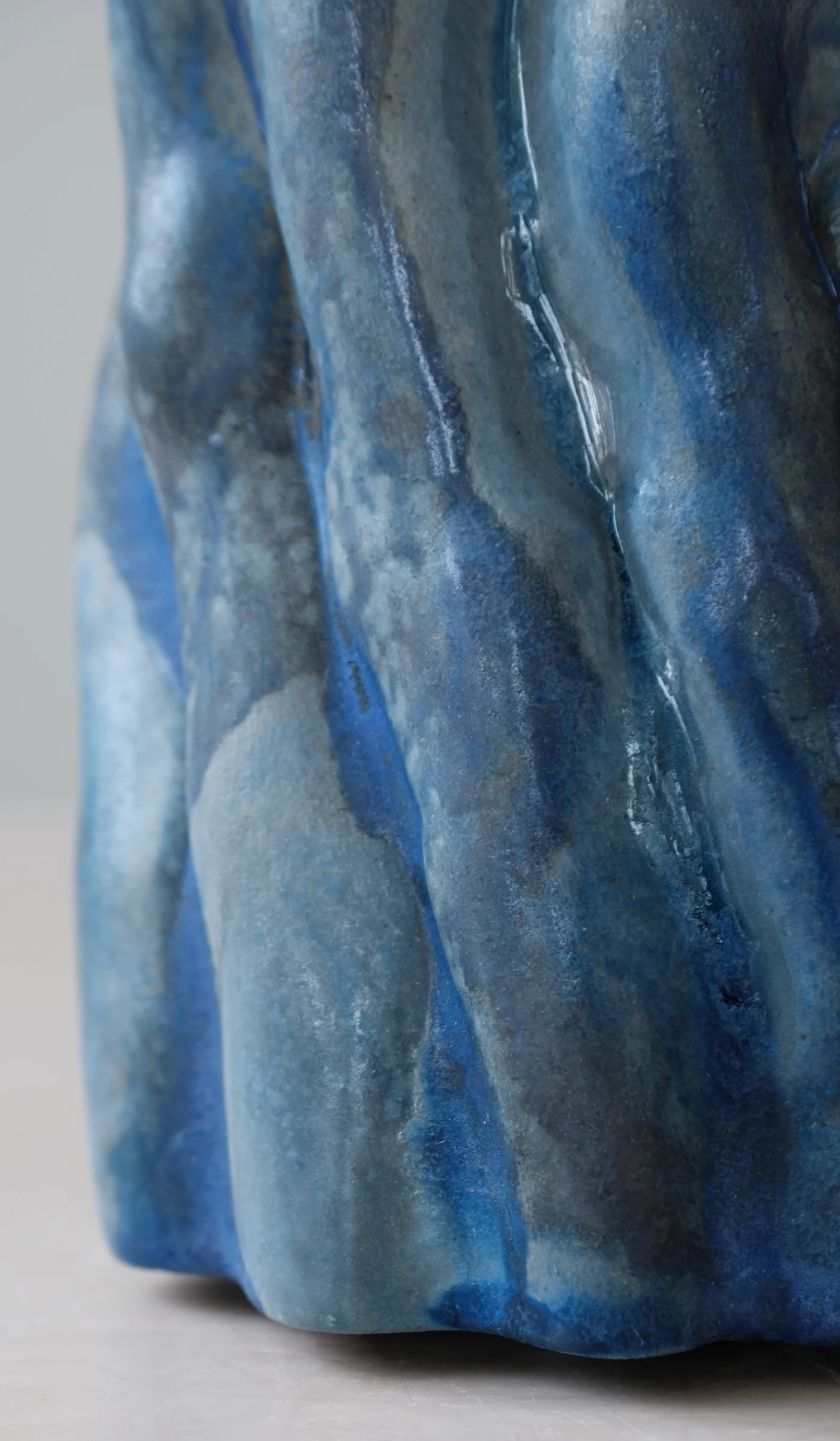 Clair Catillaz Bright Blue Ash Pinch Vessel - Image 5
