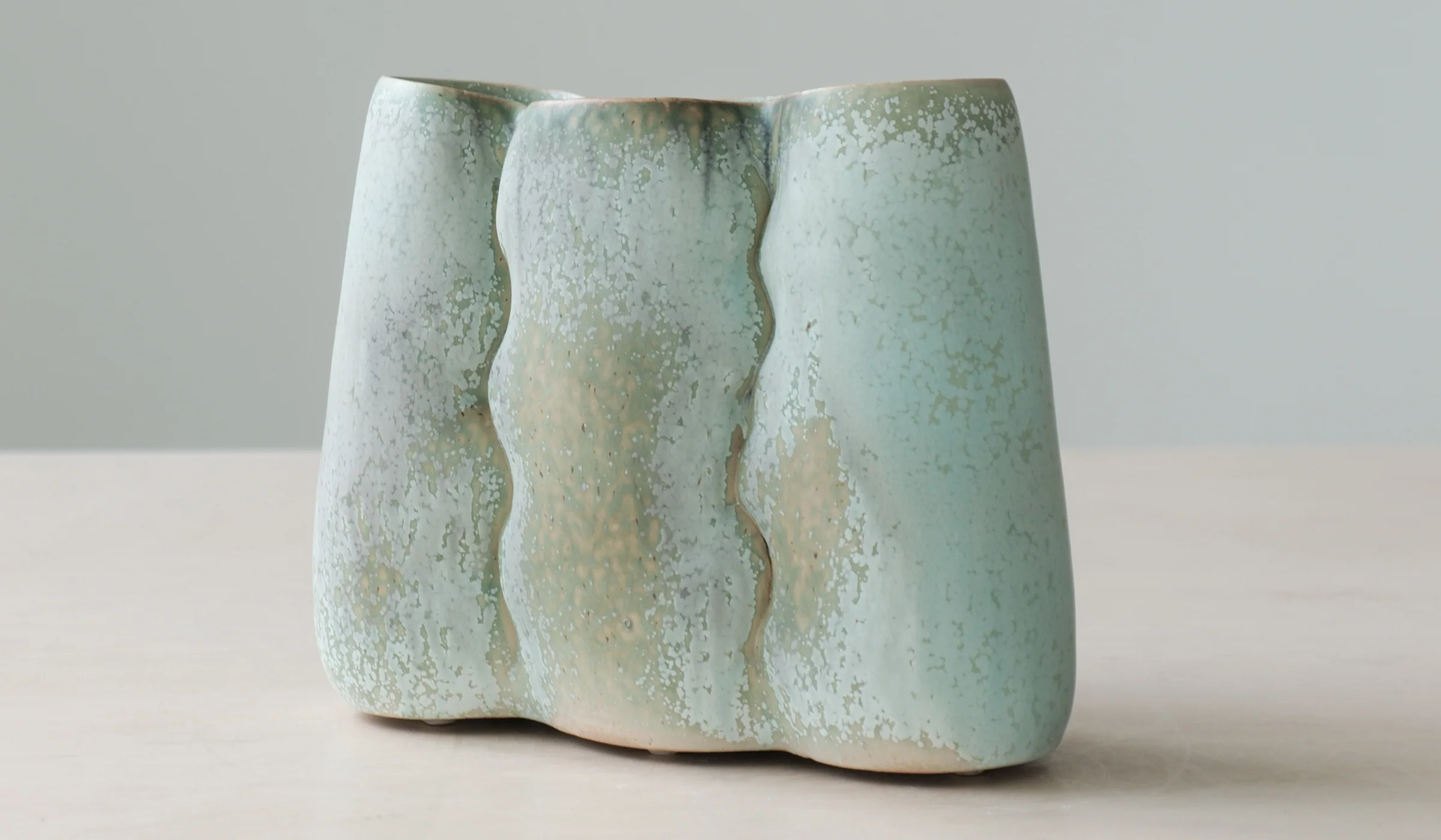 Clair Catillaz Long Copper Crystal Pinch Vessel - Image 2