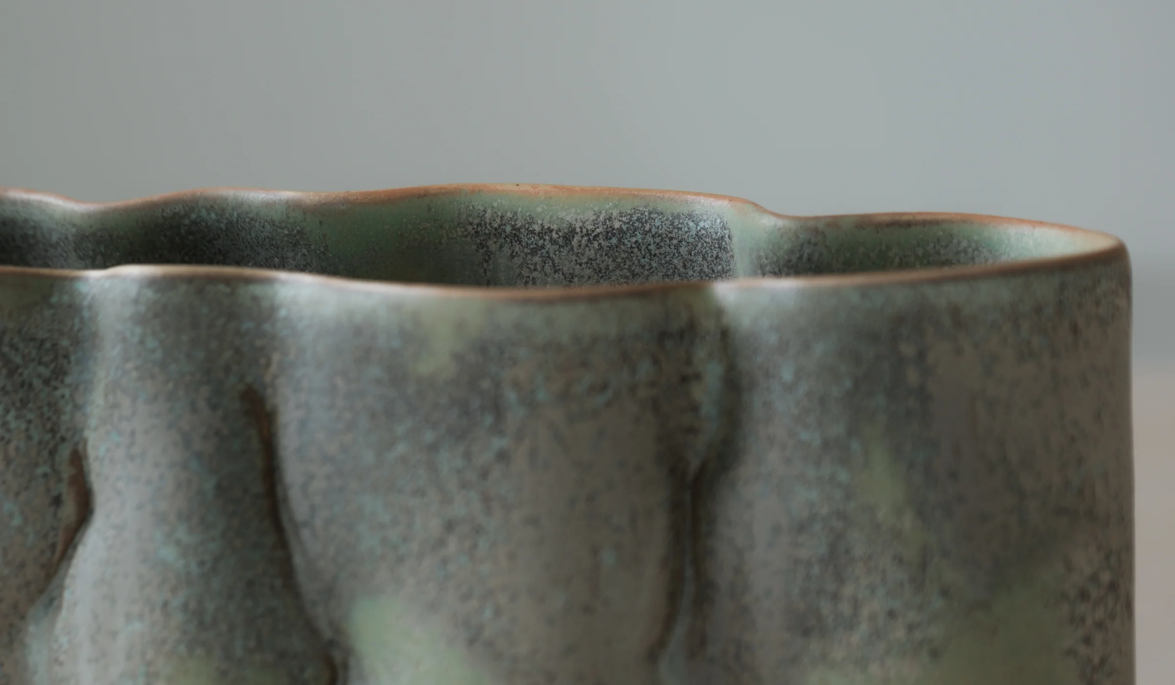 Clair Catillaz Long Matte Crystal Pinch Vessel - Image 4