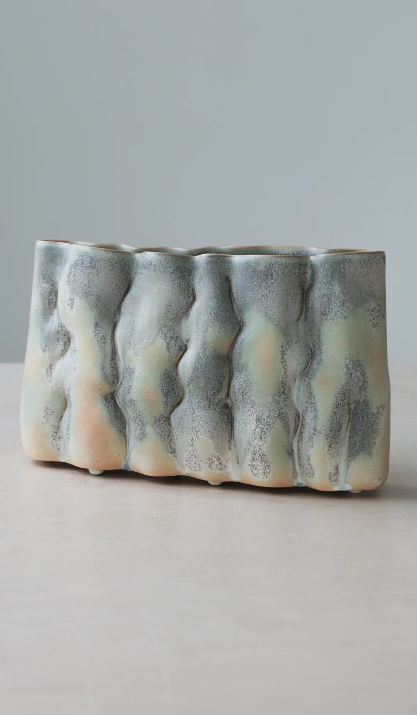 Clair Catillaz Long Matte Crystal Pinch Vessel - Image 5
