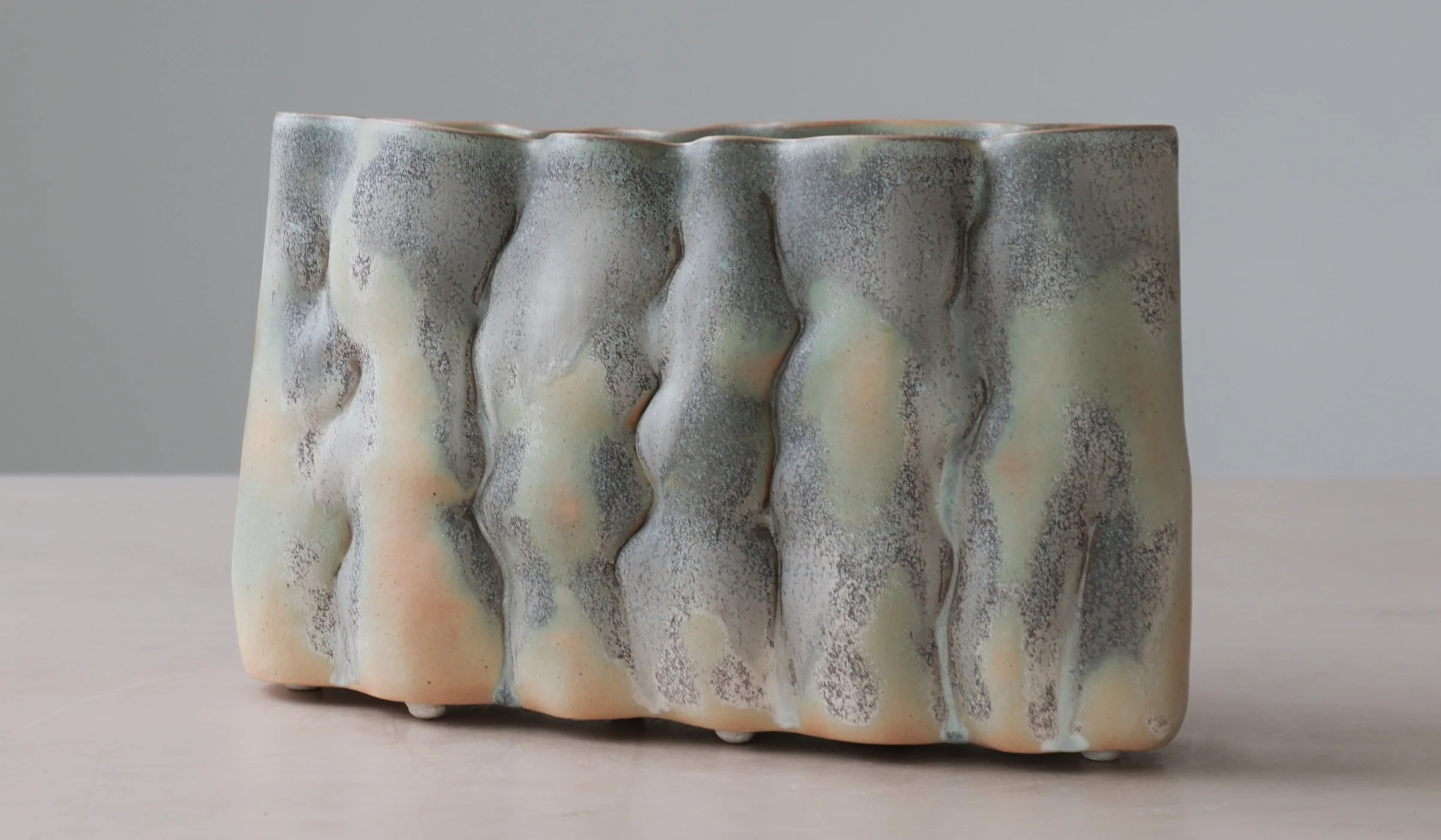Clair Catillaz Long Matte Crystal Pinch Vessel - Image 7