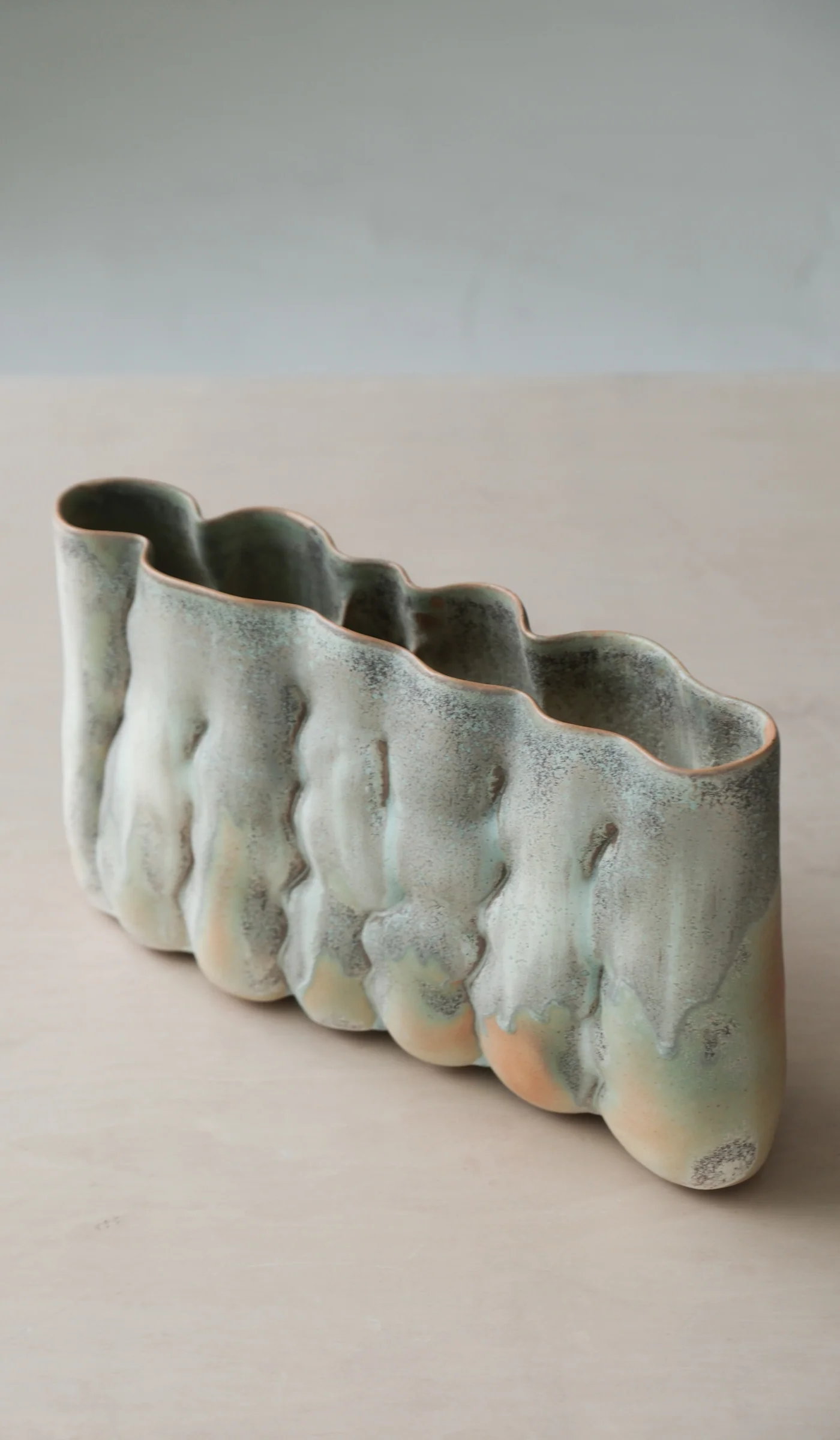 Clair Catillaz Long Matte Crystal Pinch Vessel - Image 9