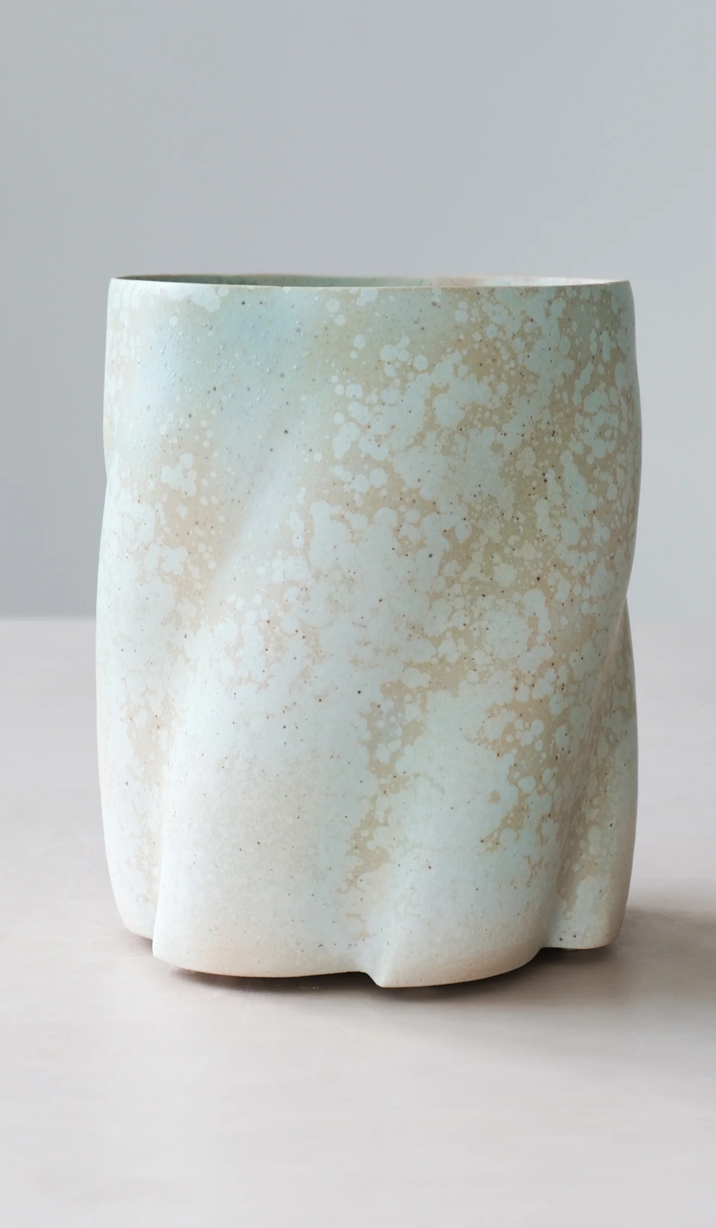 Clair Catillaz Matte Copper Crystal Twist Vessel