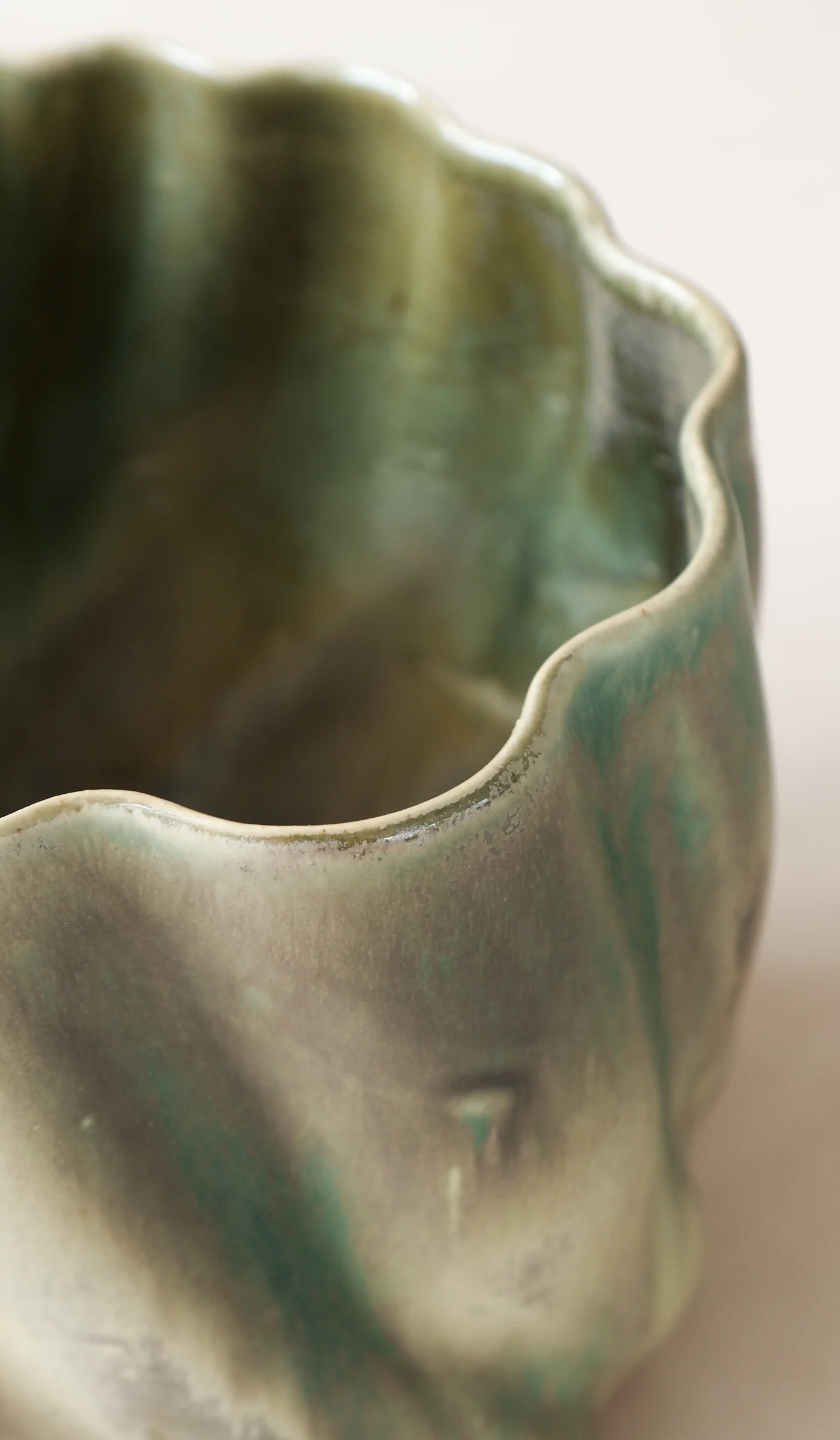 Clair Catillaz Multi Fired Dark Copper Ripple Vessel - Image 13