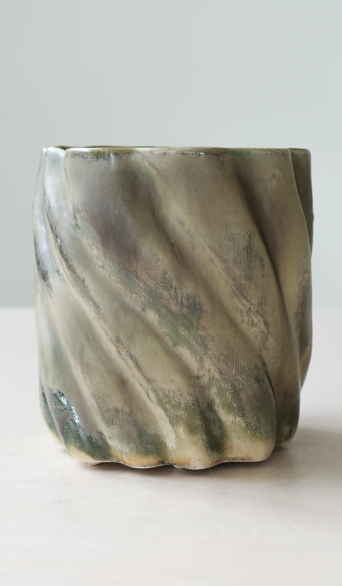 Clair Catillaz Multi Fired Dark Copper Ripple Vessel - Image 5