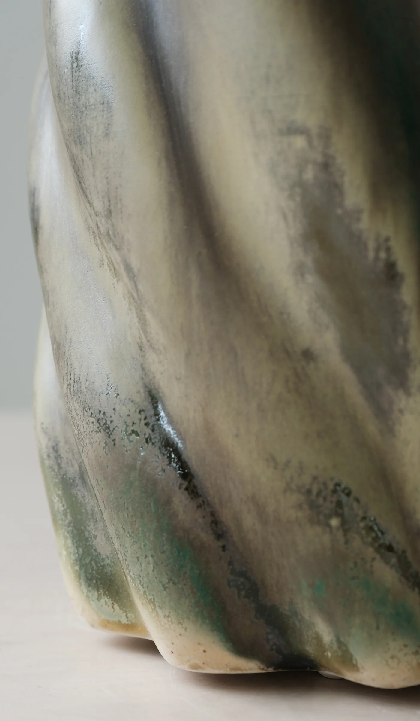 Clair Catillaz Multi Fired Dark Copper Ripple Vessel - Image 8