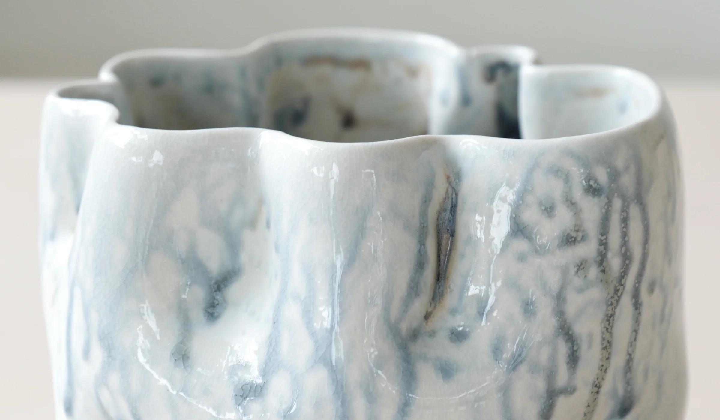 Clair Catillaz Short Blue Ash Drip Vessel - Image 12
