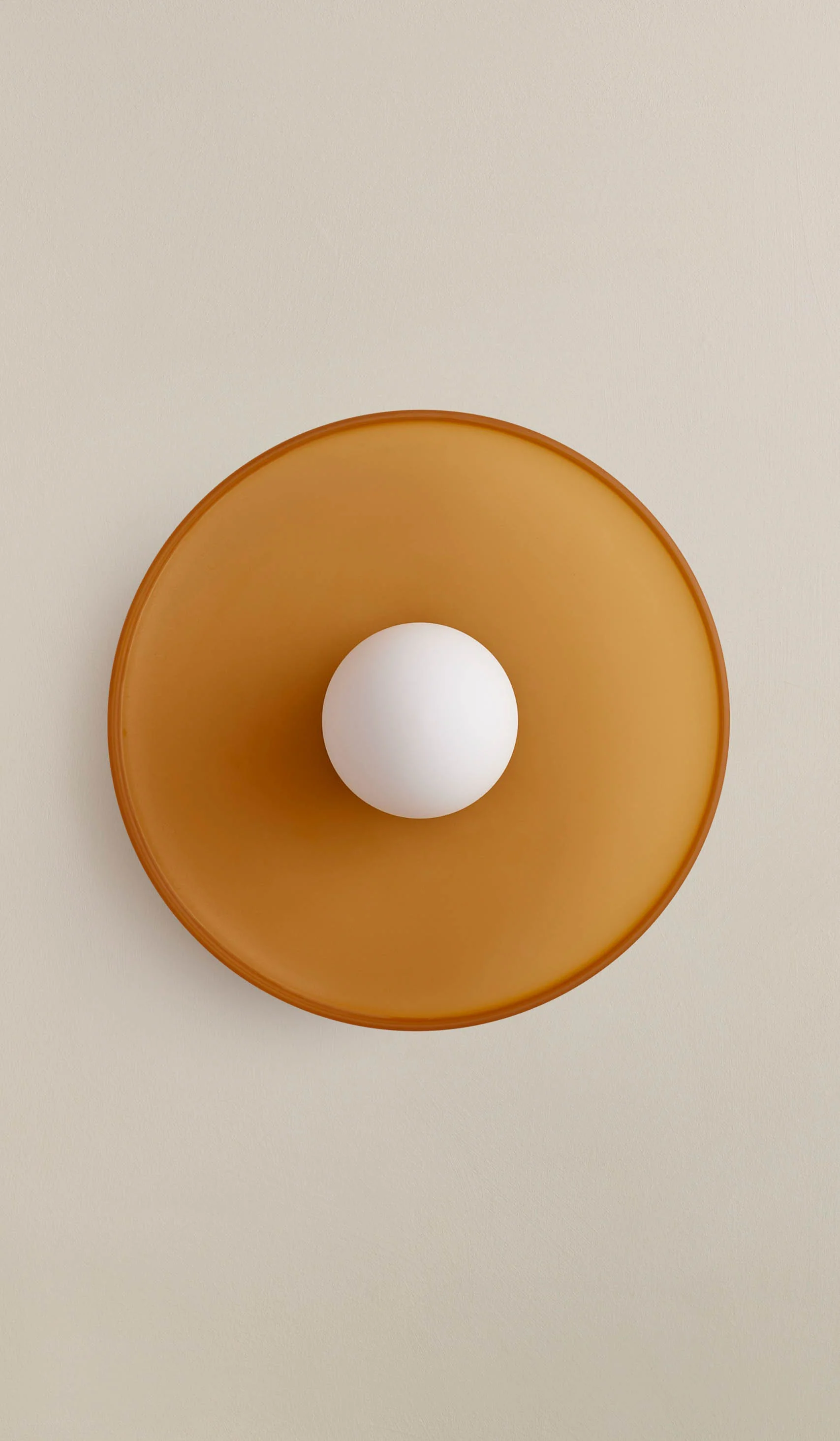 In Common With Sandblasted Amber Glass Disc Surface Mount - Image 3