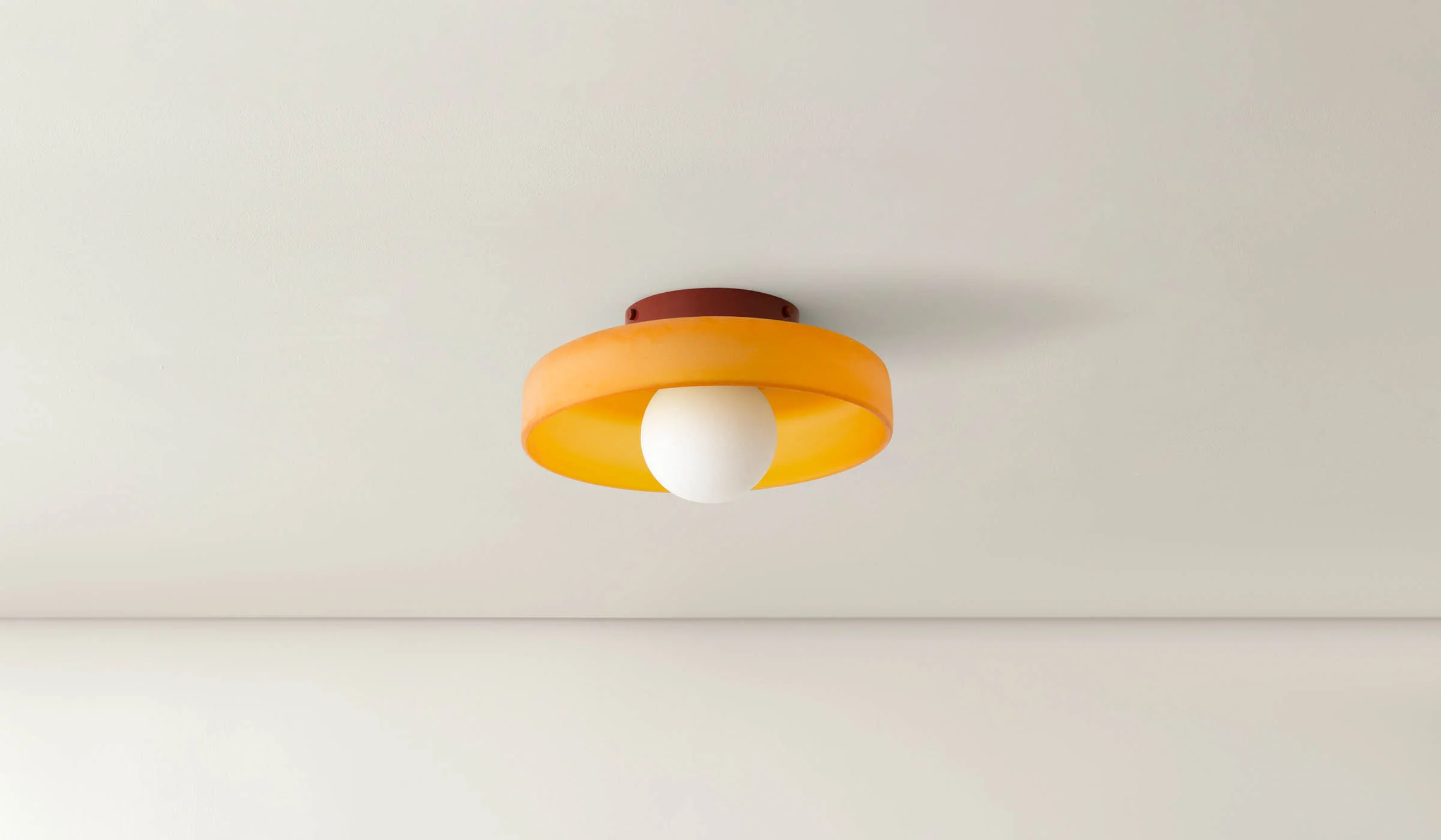 In Common With Sandblasted Amber Glass Disc Surface Mount - Image 4