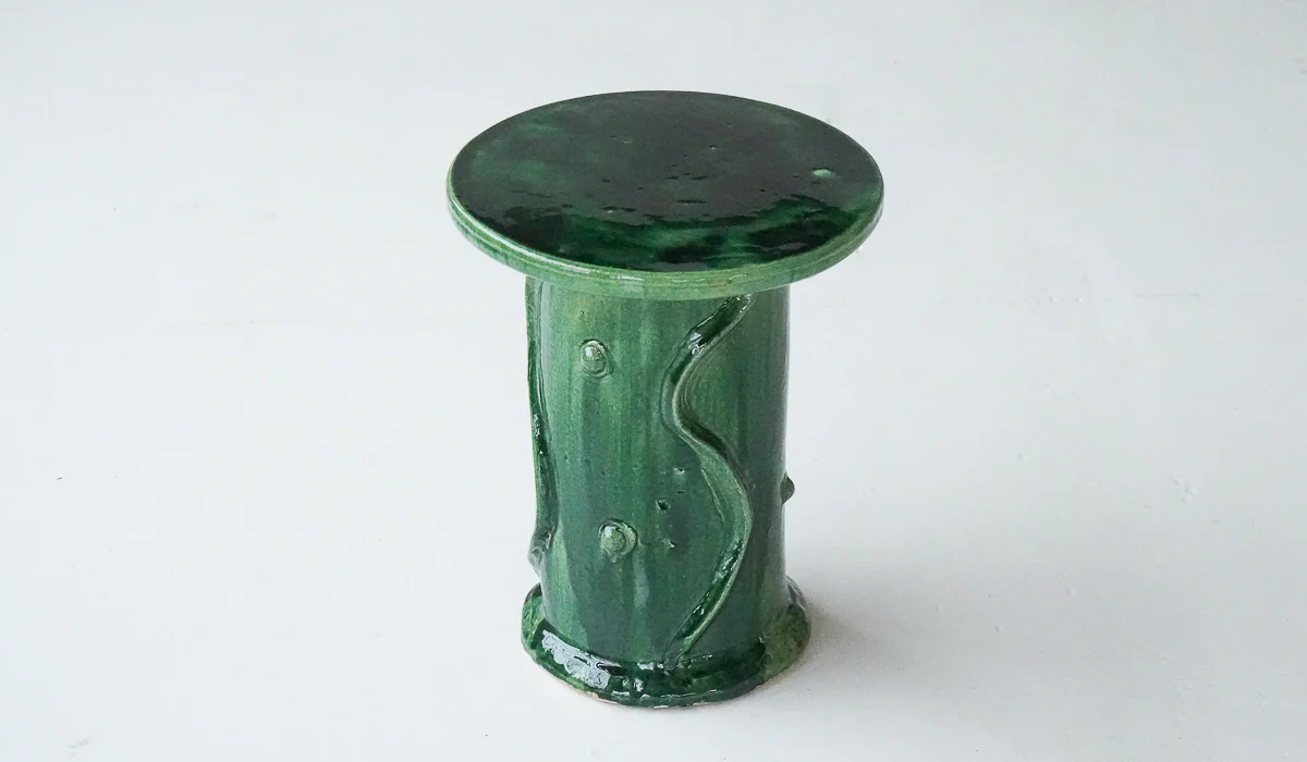 Jordan McDonald Bottle Green Ceramic Side Table - Image 2
