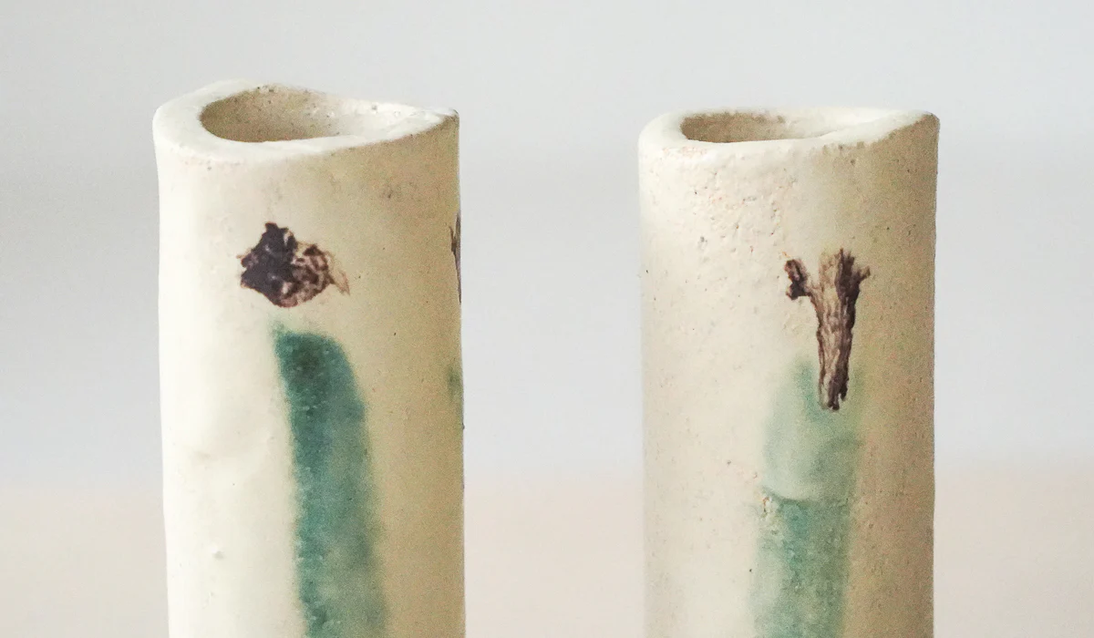 Jordan McDonald Pair of Cylinder Stem Vases - Image 12