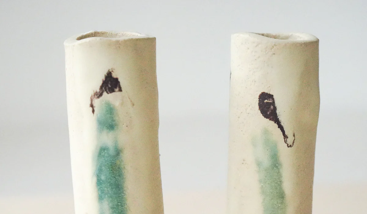 Jordan McDonald Pair of Cylinder Stem Vases - Image 4