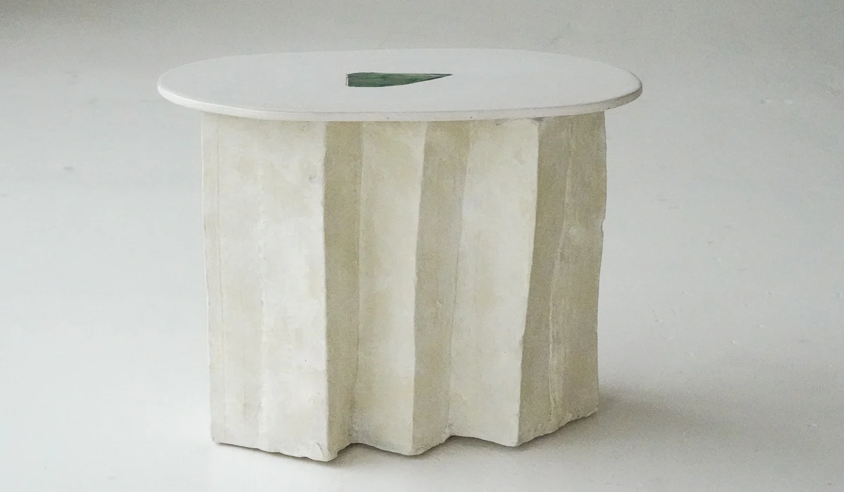 Jordan McDonald Faceted Ceramic Side Table with Green Tile - Image 10
