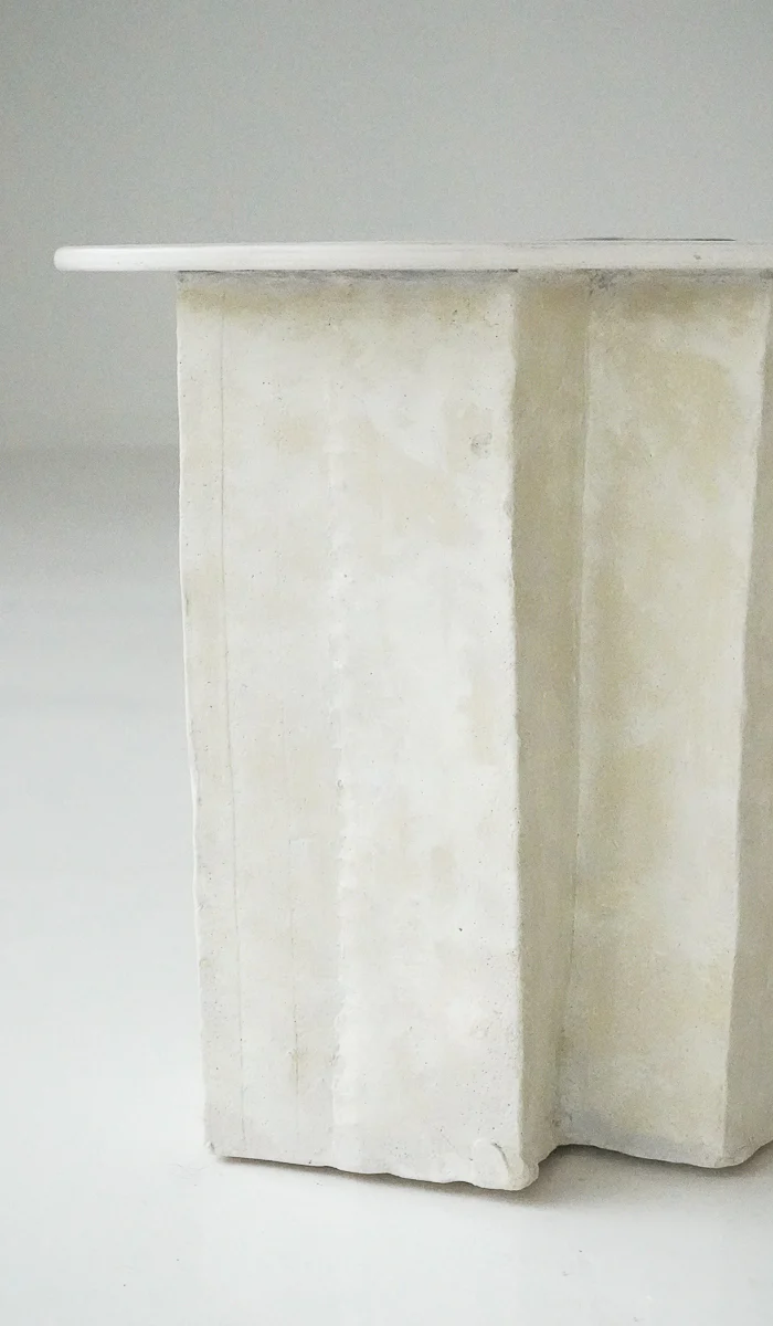 Jordan McDonald Faceted Ceramic Side Table with Green Tile - Image 5