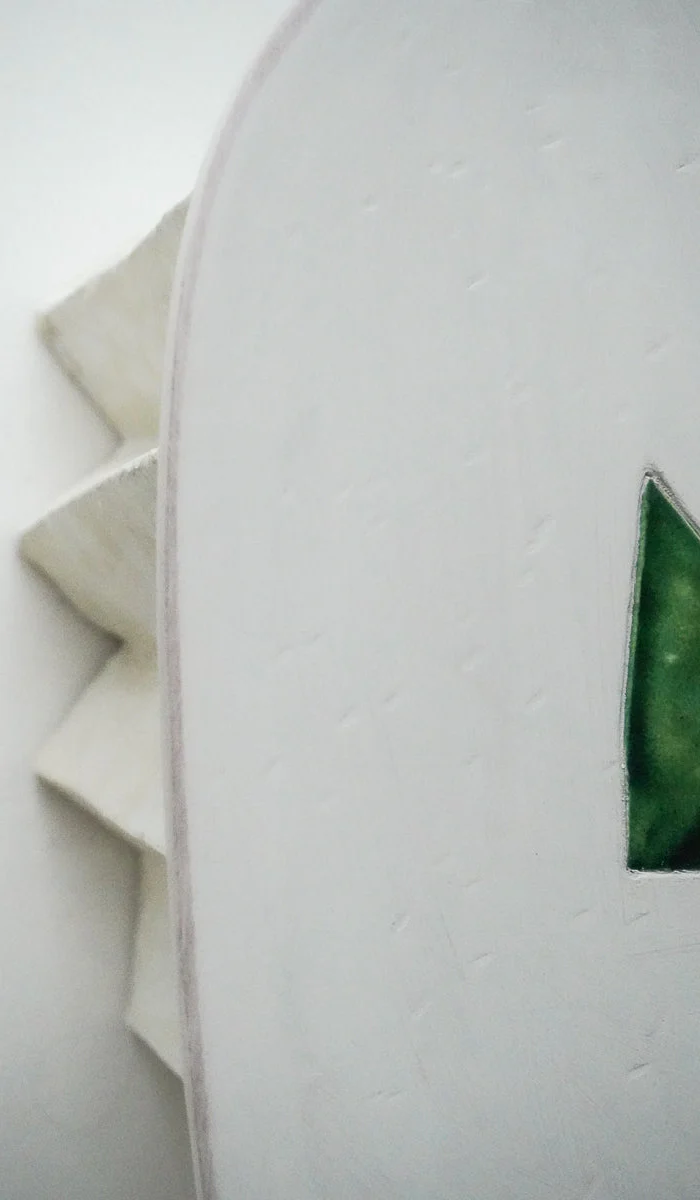Jordan McDonald Faceted Ceramic Side Table with Green Tile - Image 8