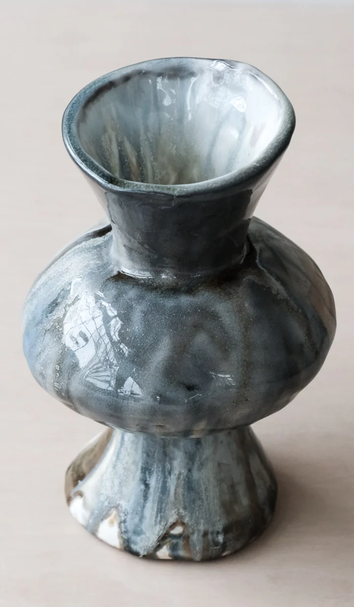 Mondays Soda Fired Bulge Vase No. 1 - Image 12