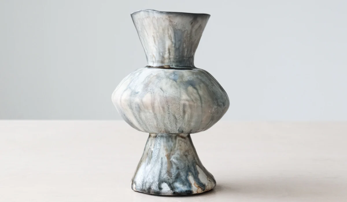 Mondays Soda Fired Bulge Vase No. 1 - Image 2