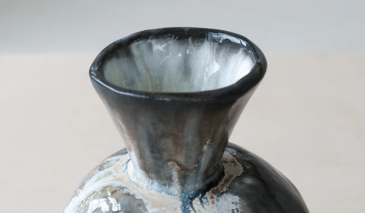 Mondays Soda Fired Bulge Vase No. 2 - Image 13