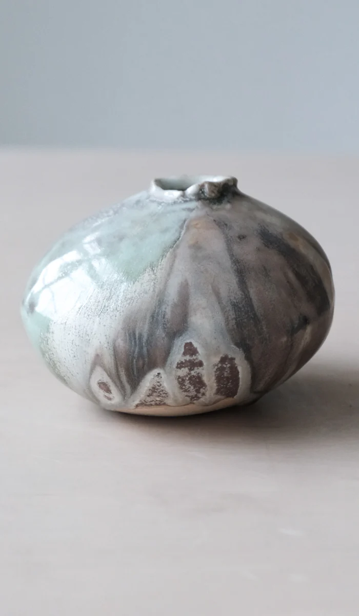 Mondays Soda Fired Mini Moon Vase No. 1 - Image 10
