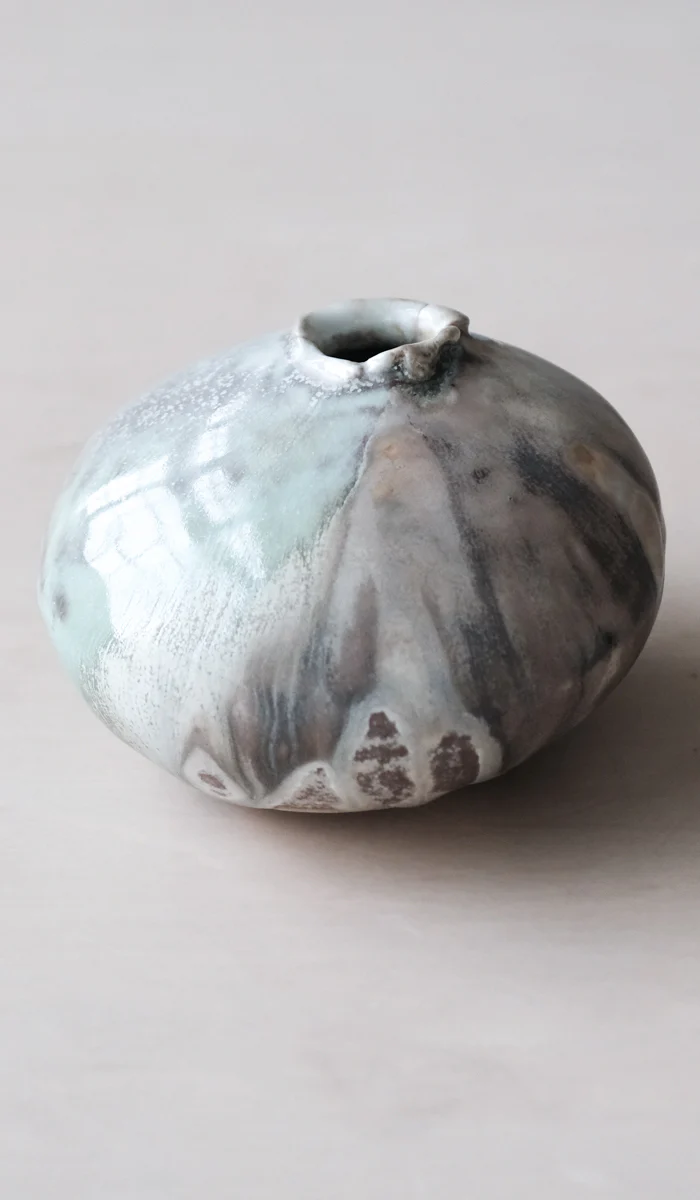 Mondays Soda Fired Mini Moon Vase No. 1 - Image 6