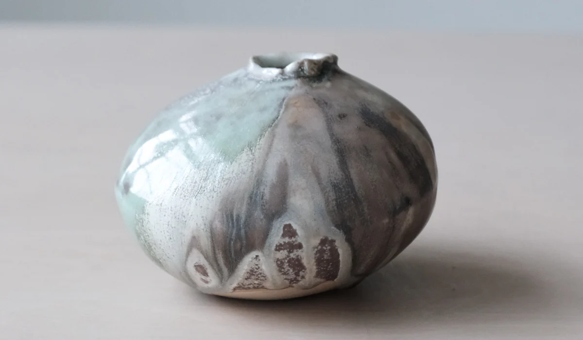 Mondays Soda Fired Mini Moon Vase No. 1 - Image 8