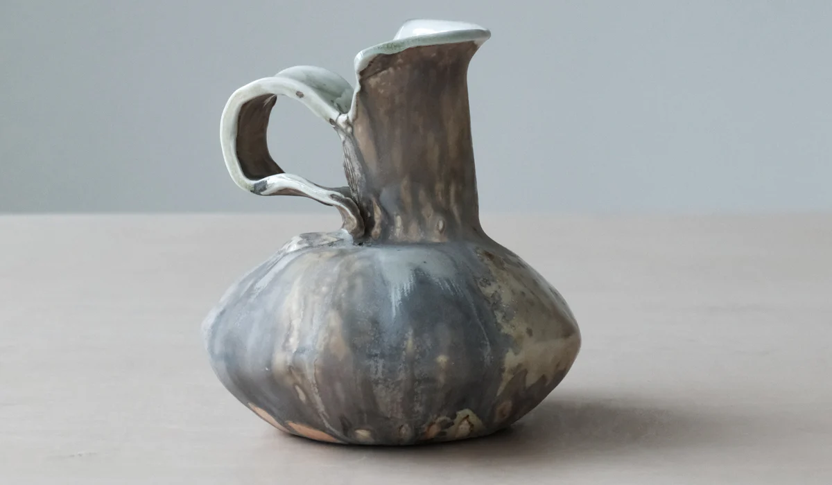 Mondays Soda Fired Pitcher Vase - Image 4
