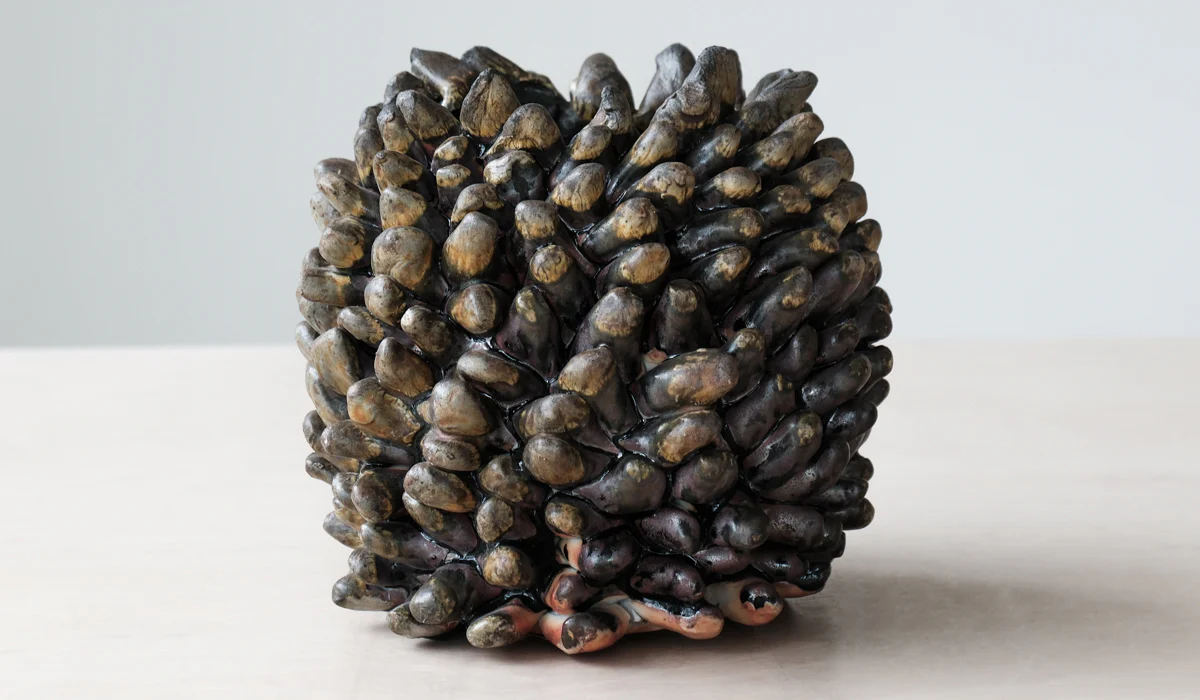 Mondays Wood Fired Porcelain Rasmus Bump Vase - Image 2