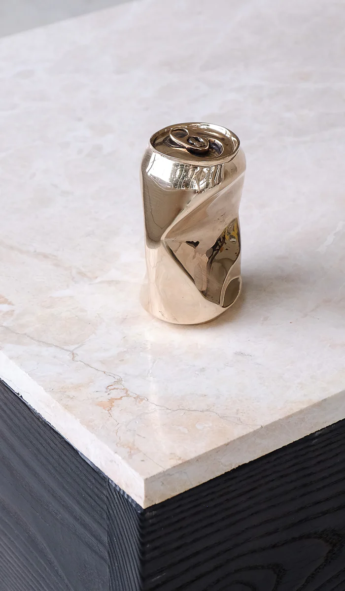 Nancy Pearce Cast Bronze Crushed Can - Image 3