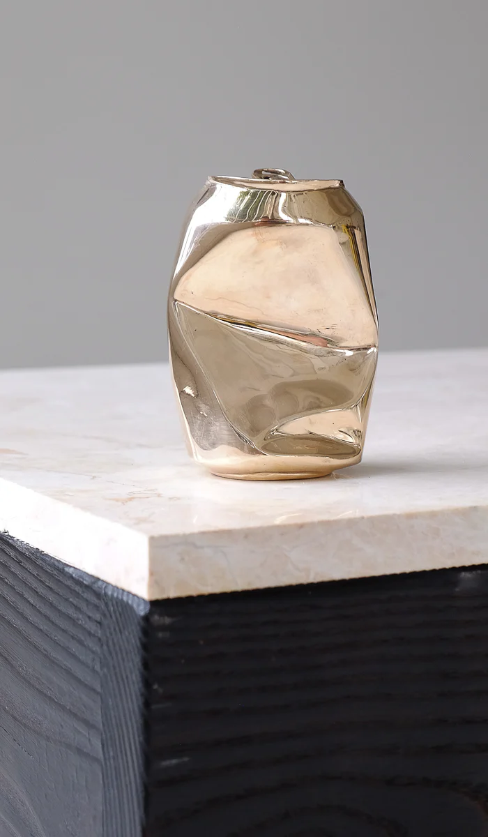 Nancy Pearce Cast Bronze Crushed Can - Image 6
