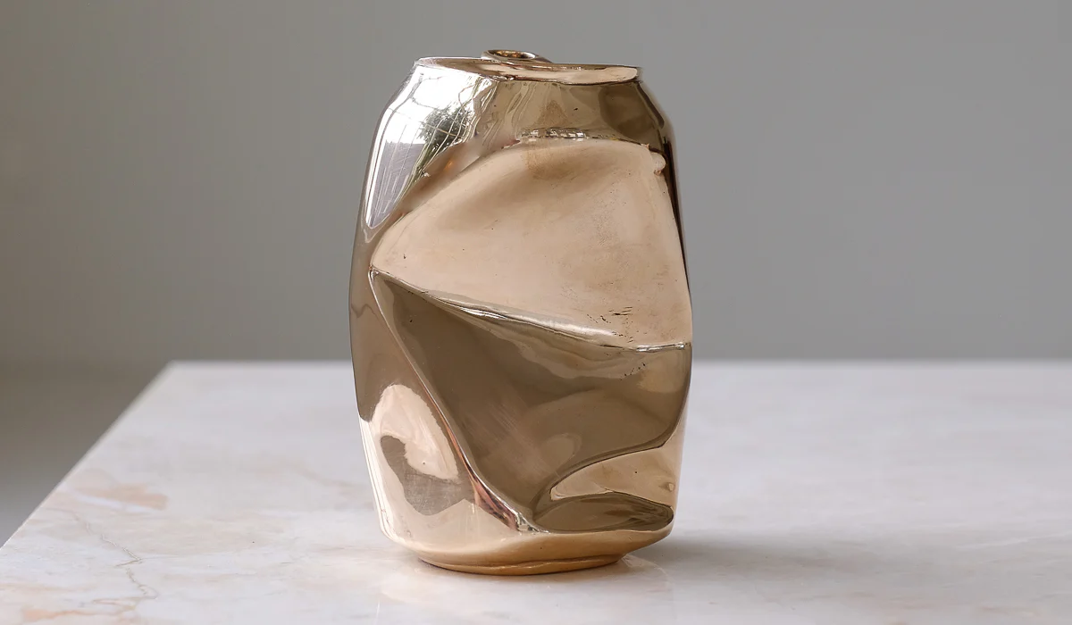 Nancy Pearce Cast Bronze Crushed Can - Image 7