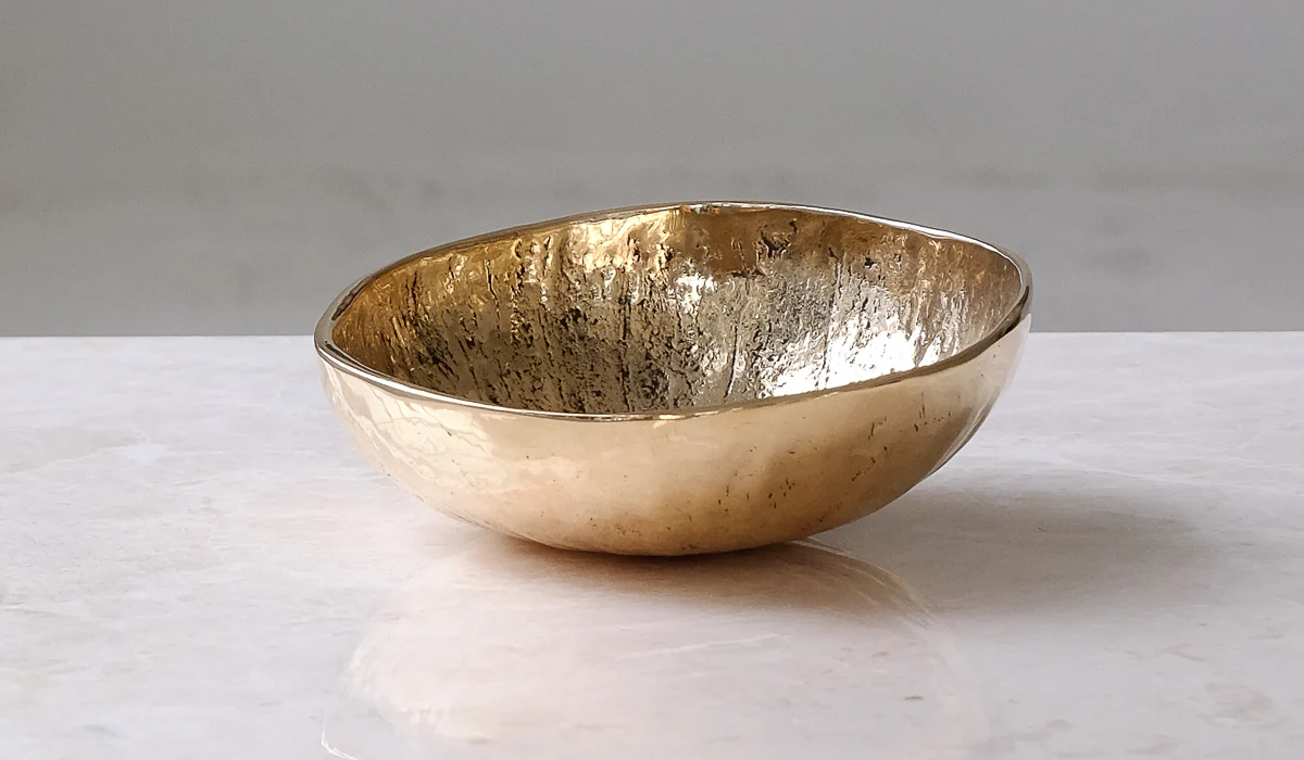 Nancy Pearce Large Cast Bronze Gourd Bowl - Image 10