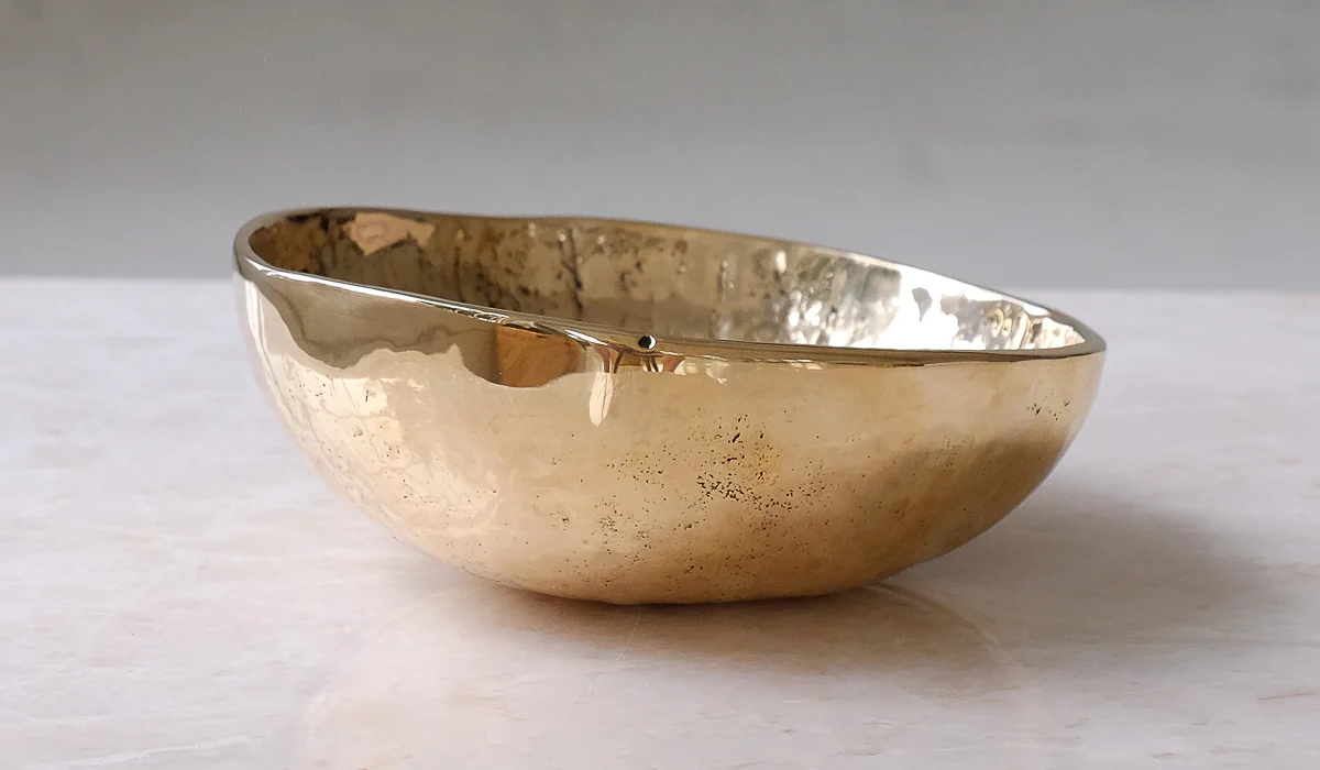 Nancy Pearce Large Cast Bronze Gourd Bowl - Image 2
