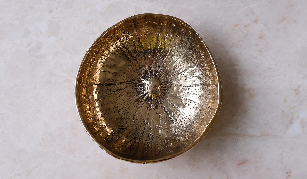 Nancy Pearce Large Cast Bronze Gourd Bowl - Image 4