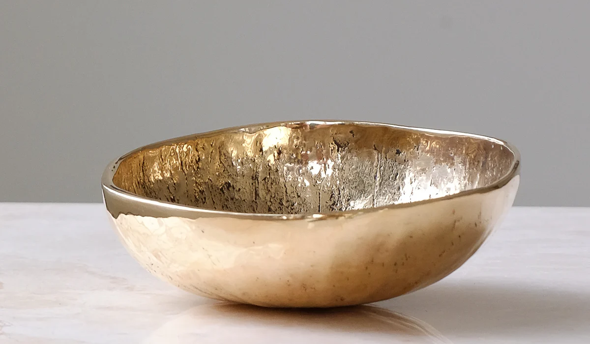 Nancy Pearce Large Cast Bronze Gourd Bowl - Image 7