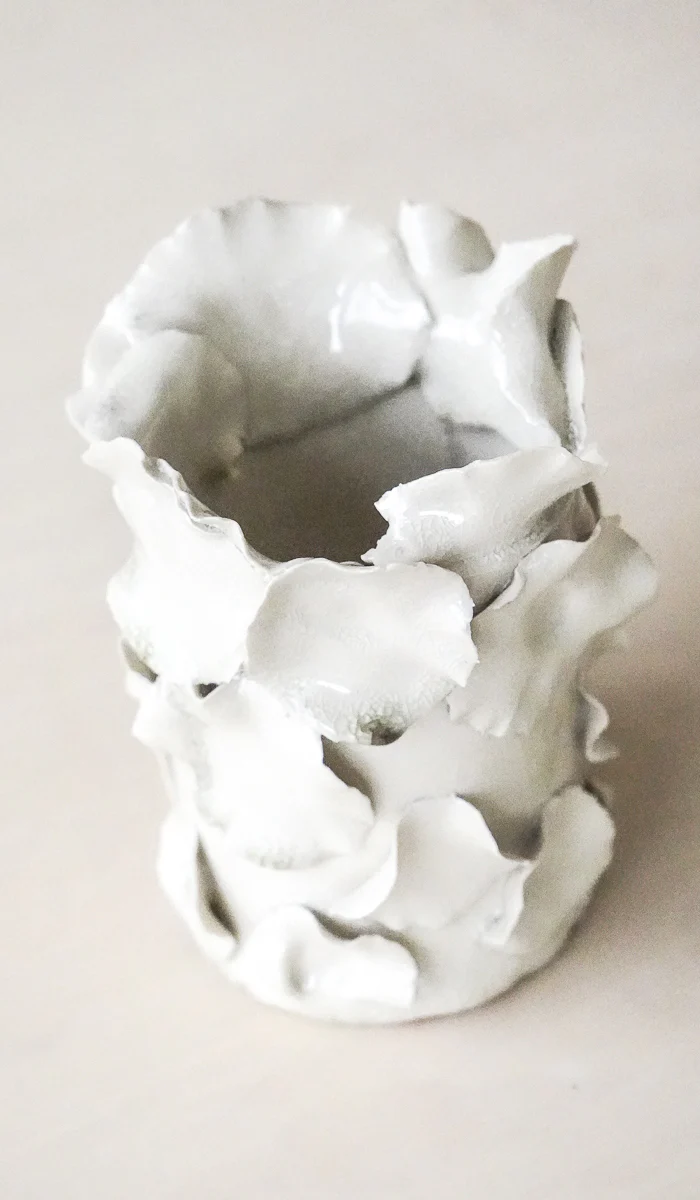 Nathalee Paolinelli White Petal Vase No. 13 - Image 13