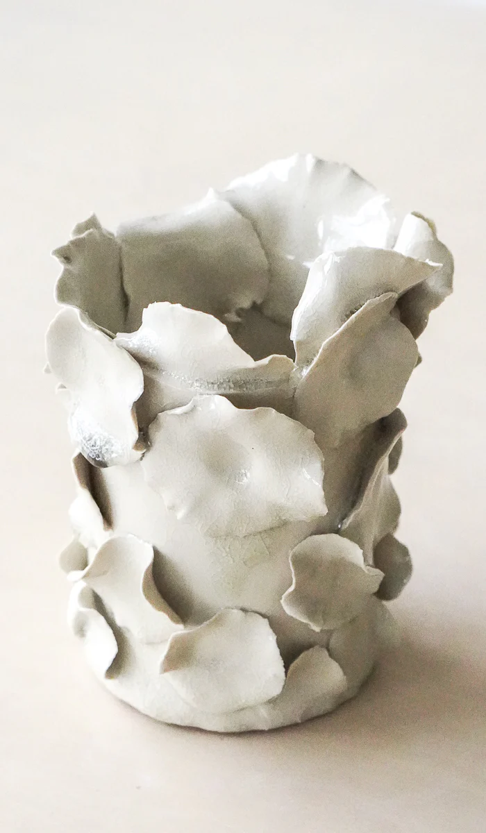 Nathalee Paolinelli White Petal Vase No. 13 - Image 14