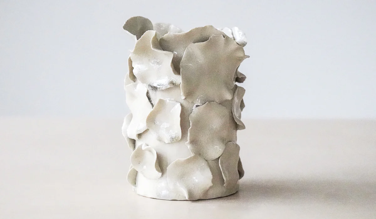 Nathalee Paolinelli White Petal Vase No. 13 - Image 2