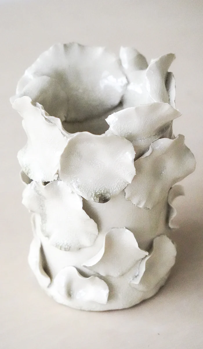 Nathalee Paolinelli White Petal Vase No. 13 - Image 5